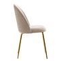 2x Dining chair Paraco Velvet Iron Beige Gold 2
