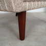 Vintage Stuhl Teakholz Textil Grau 1970er Jahre  6