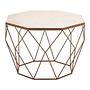 Shalimar Octagon Coffee Table Iron Marble White 1
