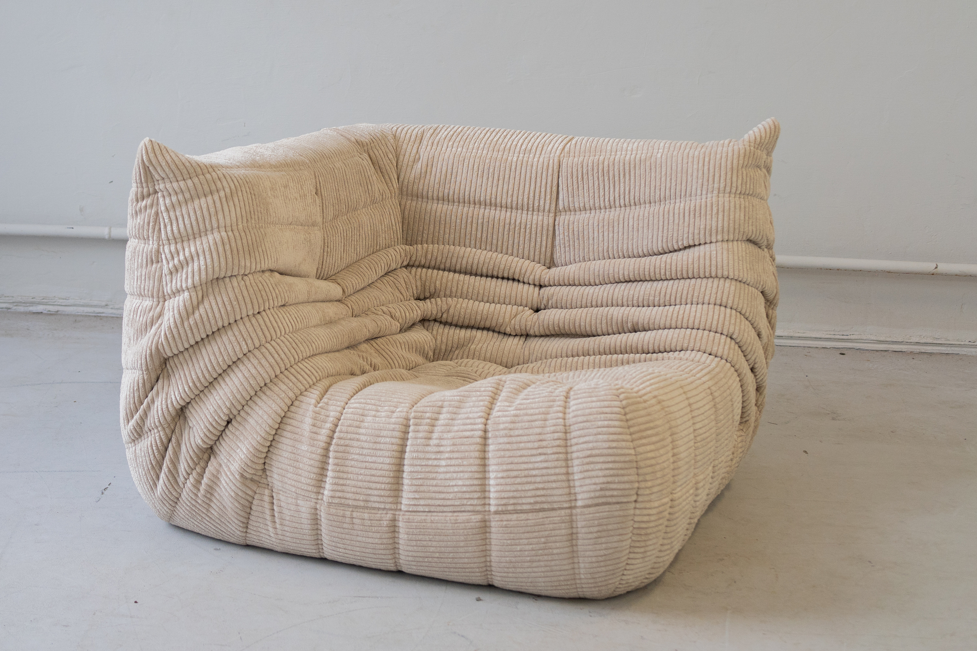 Togo Corner Sofa Cord Beige 0