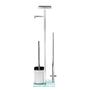 WC-Garnitur Debar Stainless Steel Glass White 3