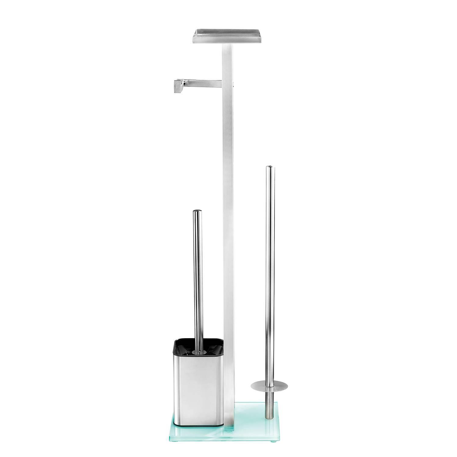 WC-Garnitur Debar Stainless Steel Glass White 3