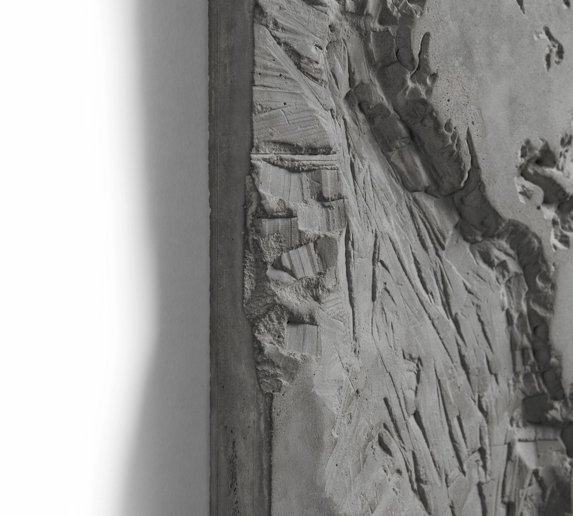 The Gray Planet Wandbild Faserbeton Grau 4
