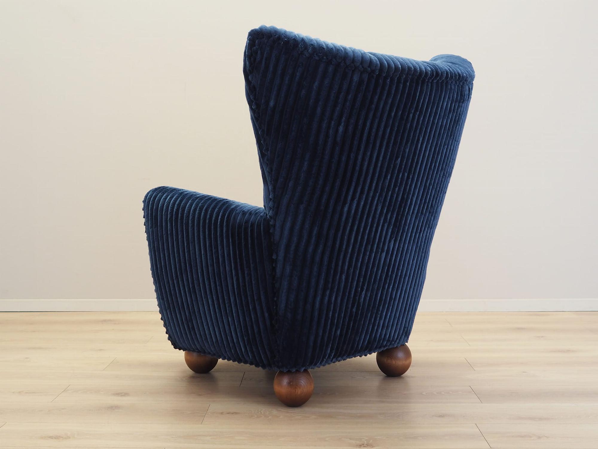 Armchair Velour Dark Blue 4