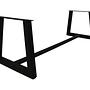 Tischgestell Trapez & Balken Metall Schwarz 0