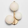 3-light Odillia Type A Wall Light Clear Glass Aluminium Gold 0