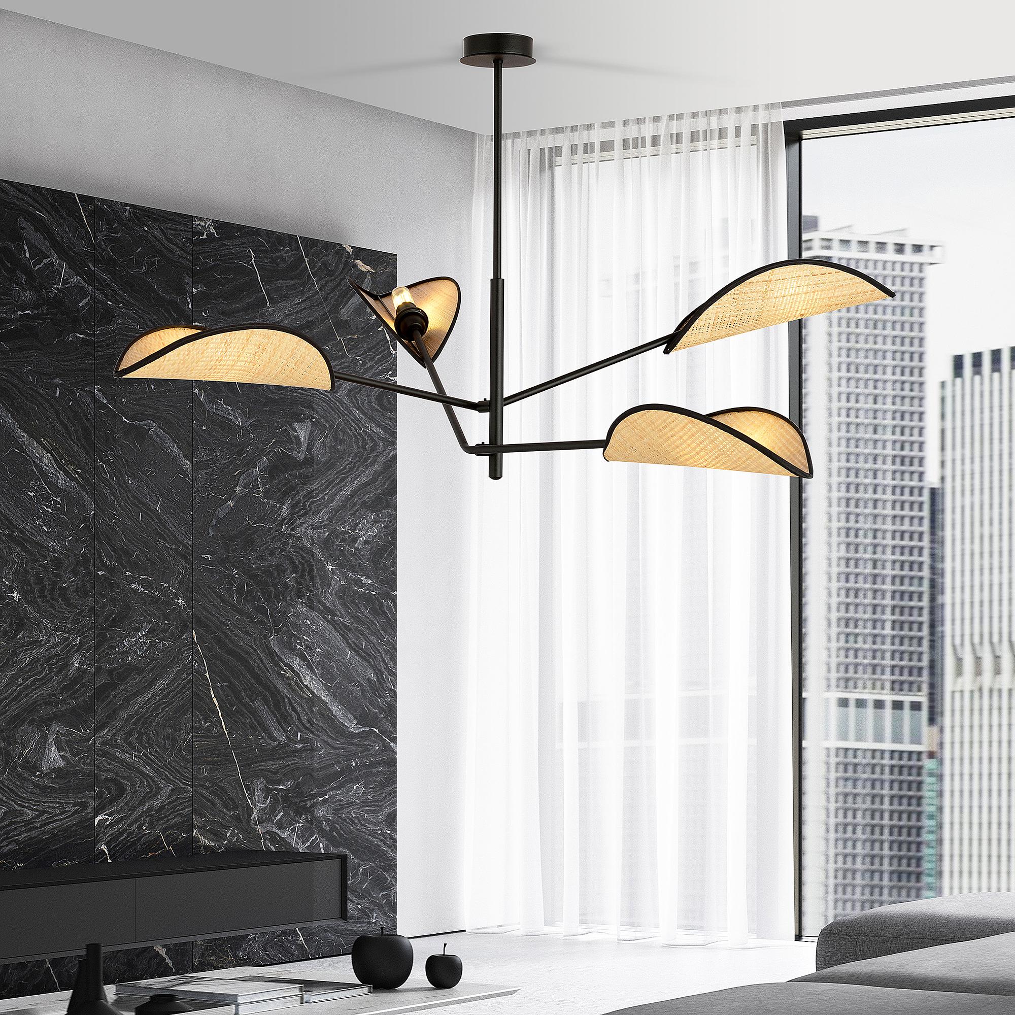 Ceiling light Vene 4-light steel black 2