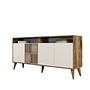 Milan Sideboard Walnussbraun Creme 160cm 5