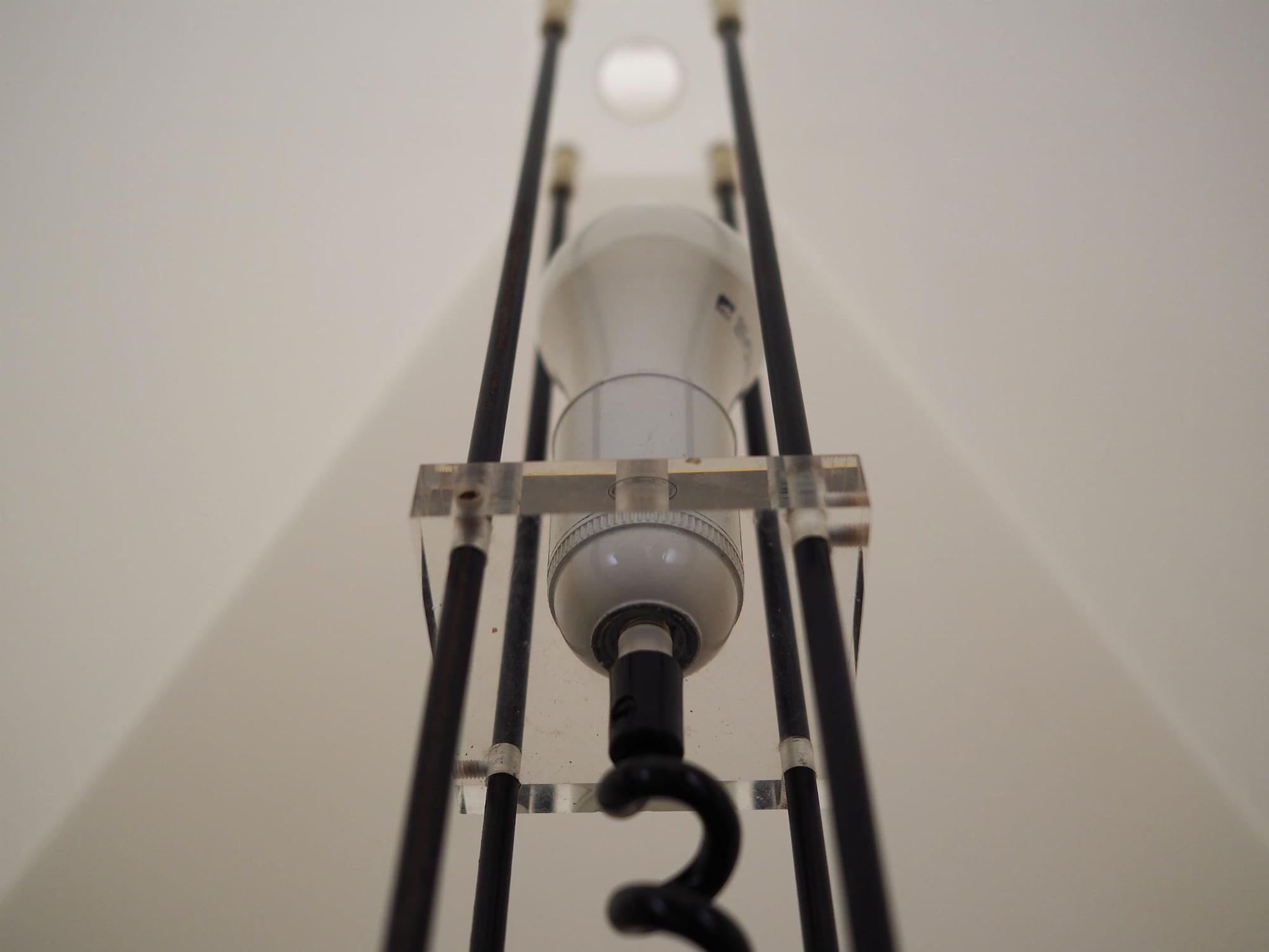 Tischlampe Kunststoff Metall Weiß 1970er Jahre 11