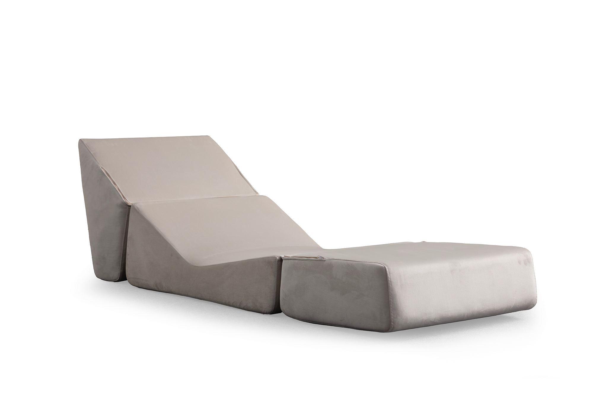 Origami Poltrona Chaiselongue Trasformabile Crema 5