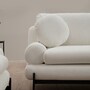 Sofa 3-Sitzer Textil Weiß 3