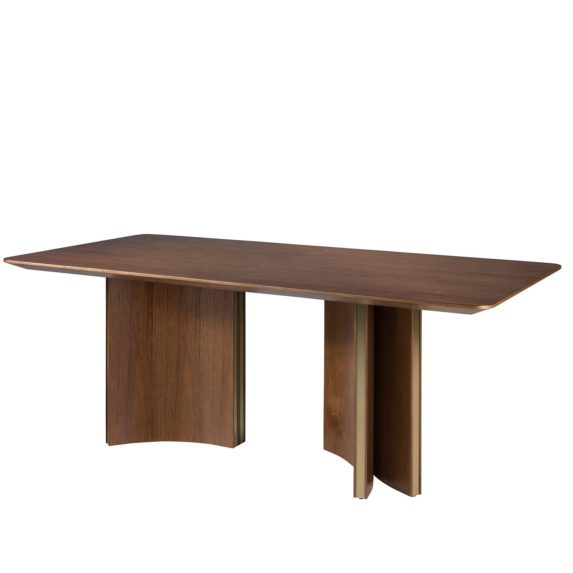 Dining table Walnut wood Brown 6