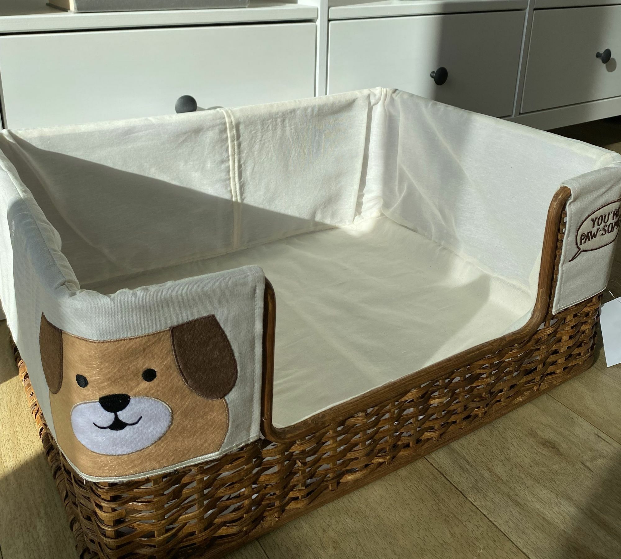 Hundebett Mittel Rattan Braun 4