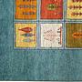 Rizbaf Gabbeh Teppich Wolle Blau 1