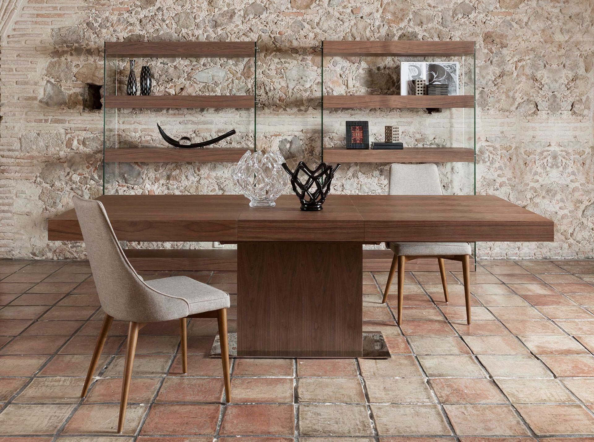 Extendable Dining Table Brown 3