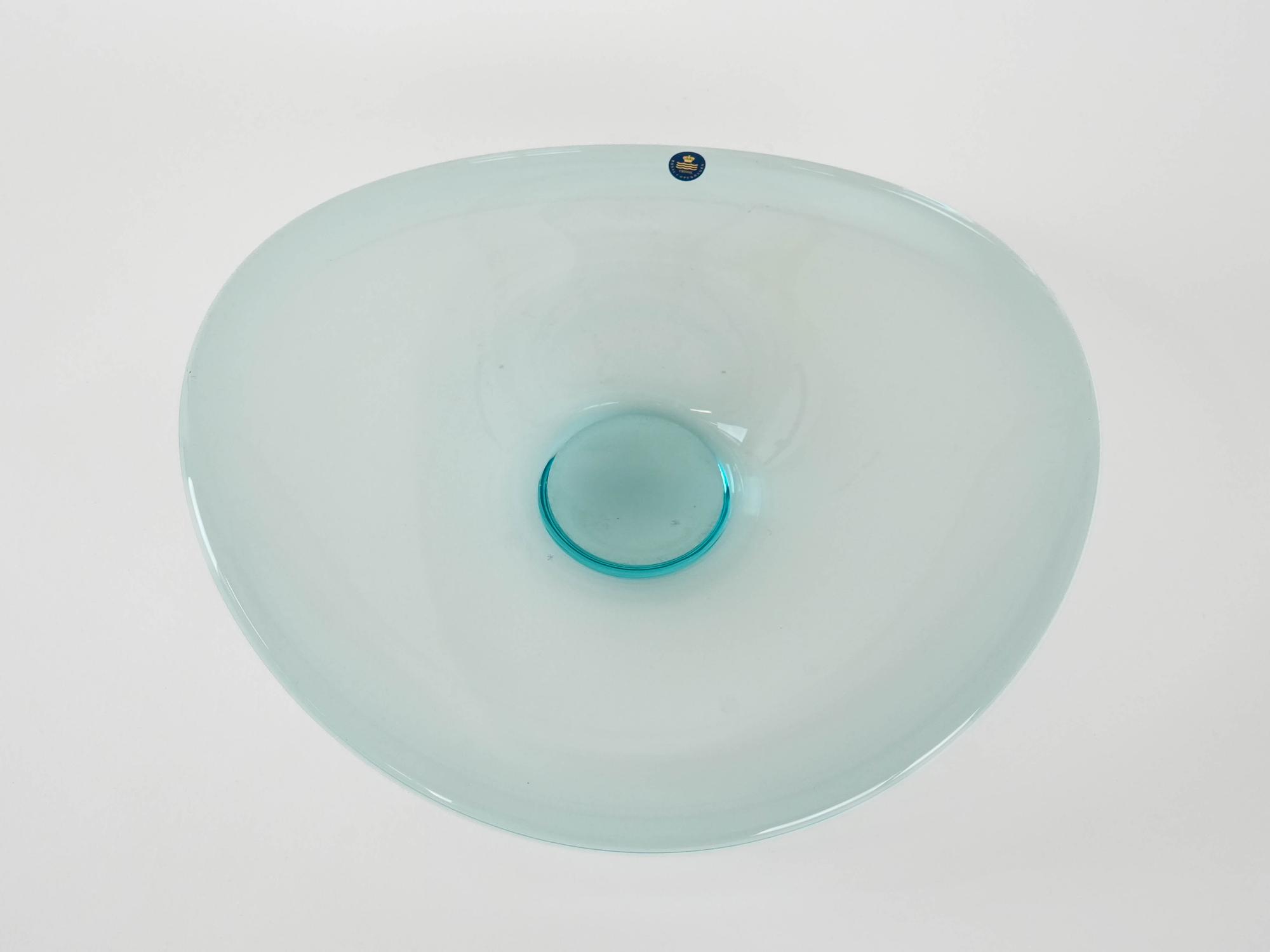 Crystal plate Turquoise Transparent 1960s 5