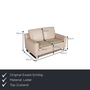 Flex Plus Sofa 2-Sitzer Leder Creme 1