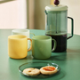 French Press Kaffeekanne Glas Grün 2
