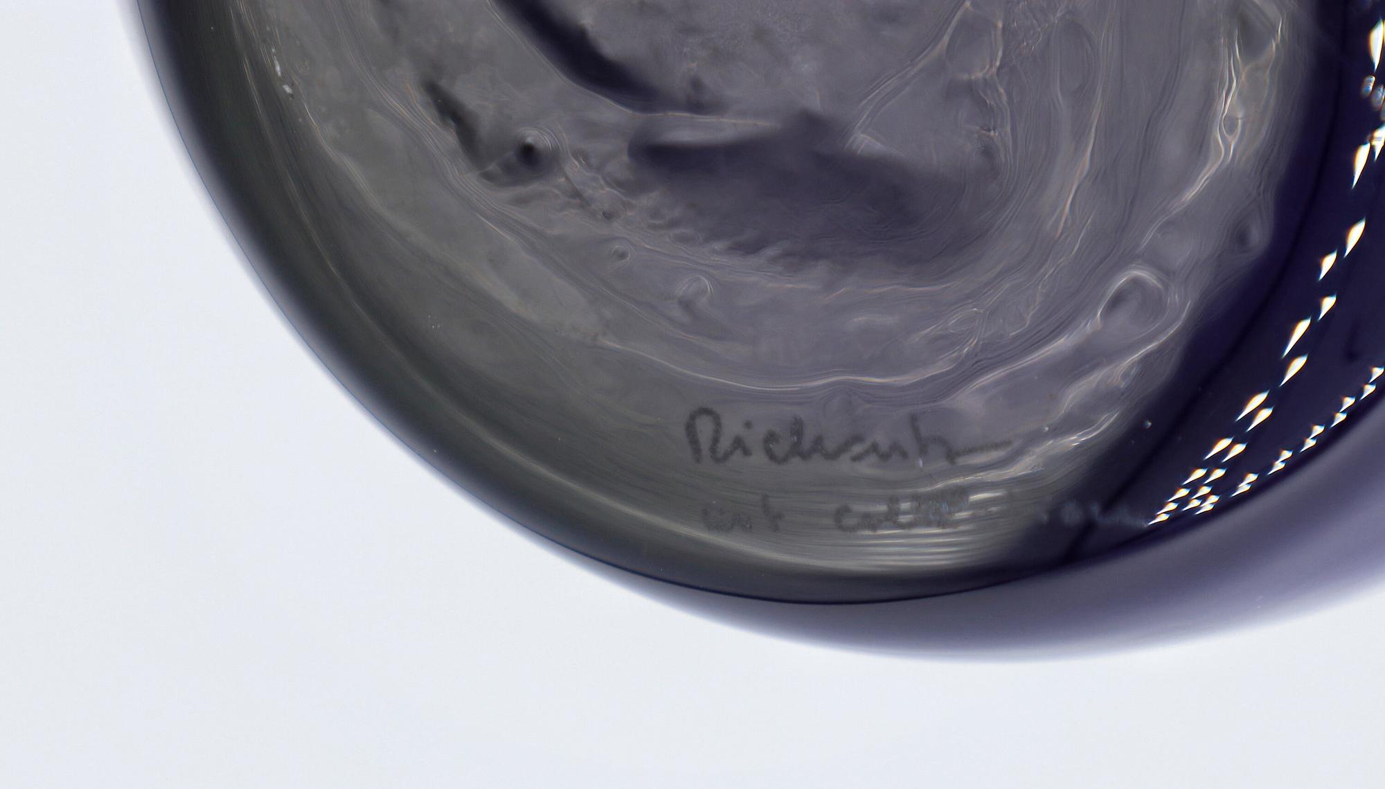 Vintage Postmodern Vase Glas Kobaltblau 1990er Jahre 3