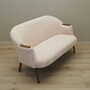 Vintage Sofa Textil Holz Creme 1970er Jahre 9