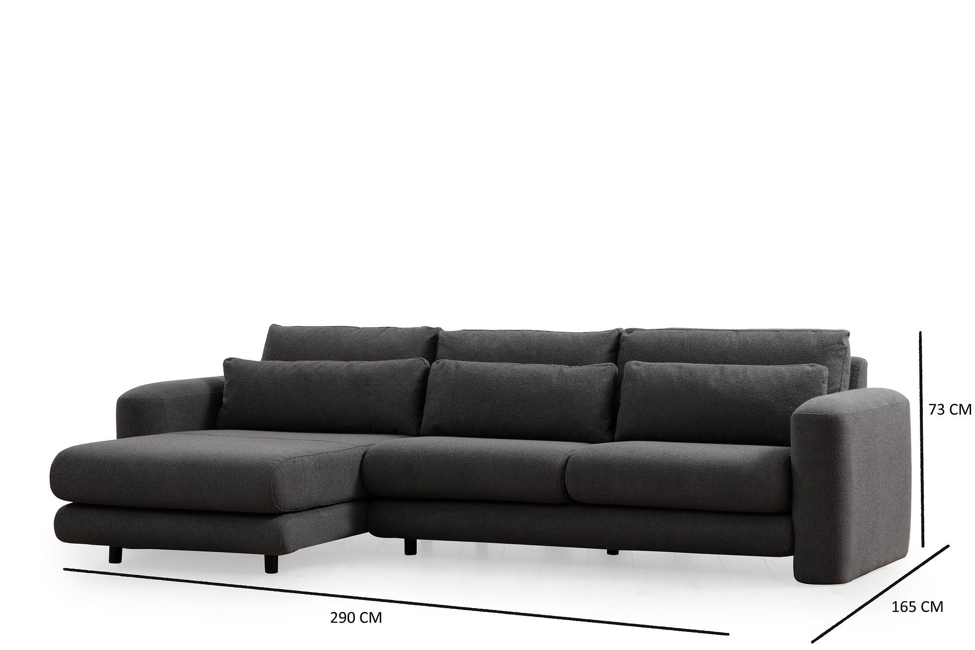 Lily Ecksofa Links Grau 9