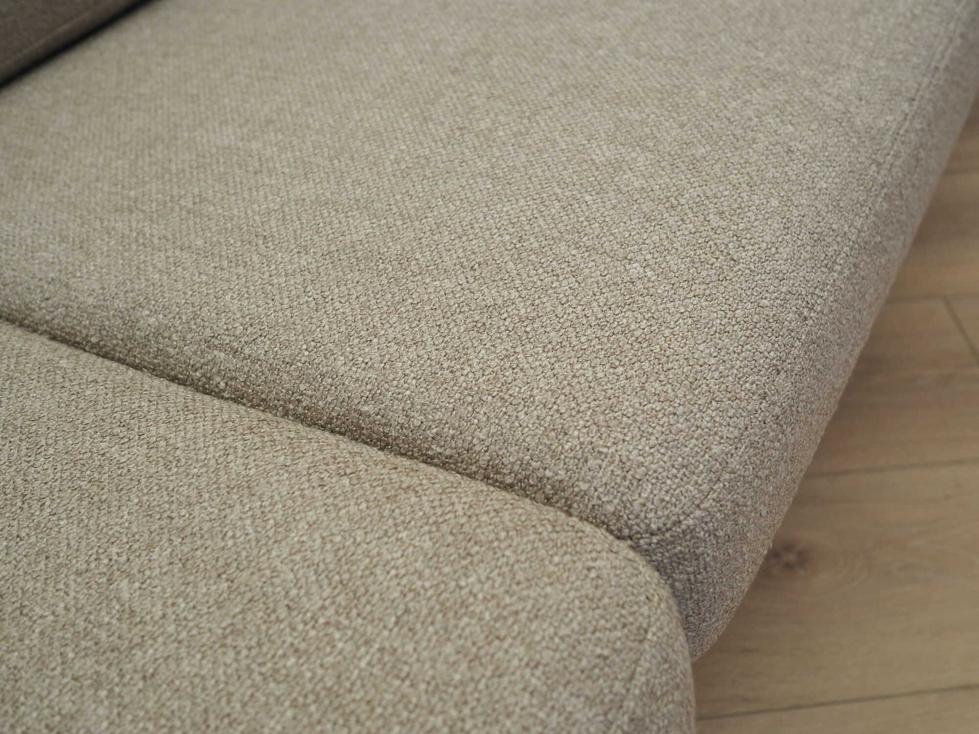 Vintage Sofa Oak Wood Textile Grey 1960s 9