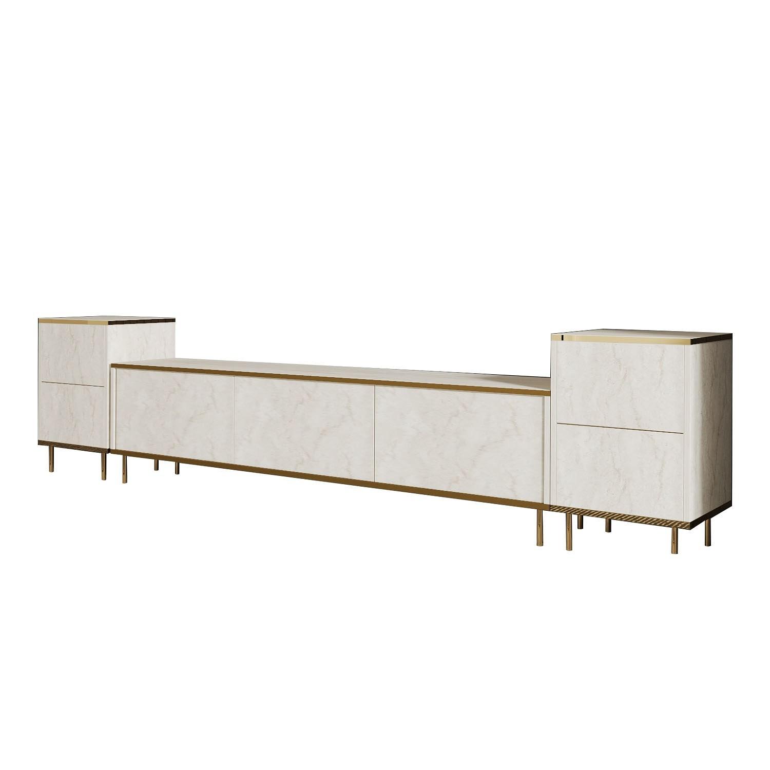 Imaj TV-Schrank Holz Travertine Gold 0