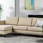 Sofa 3-Seater Chaiselongue Left Right Dillon Cream 0