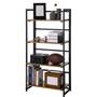 Regal Holz Metal Braun Schwarz 1