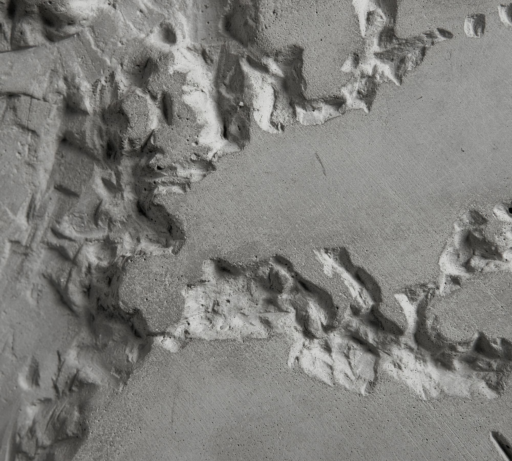 The Gray Planet Wandbild Faserbeton Grau 2