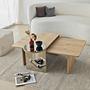 Luna 2 Table Set of 2 Sapphire Oak 2