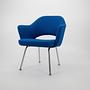 Saarinen Executive Chair Chrome Fabric Blue 0