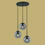 3-light pendant lamp Aluminum Black 1