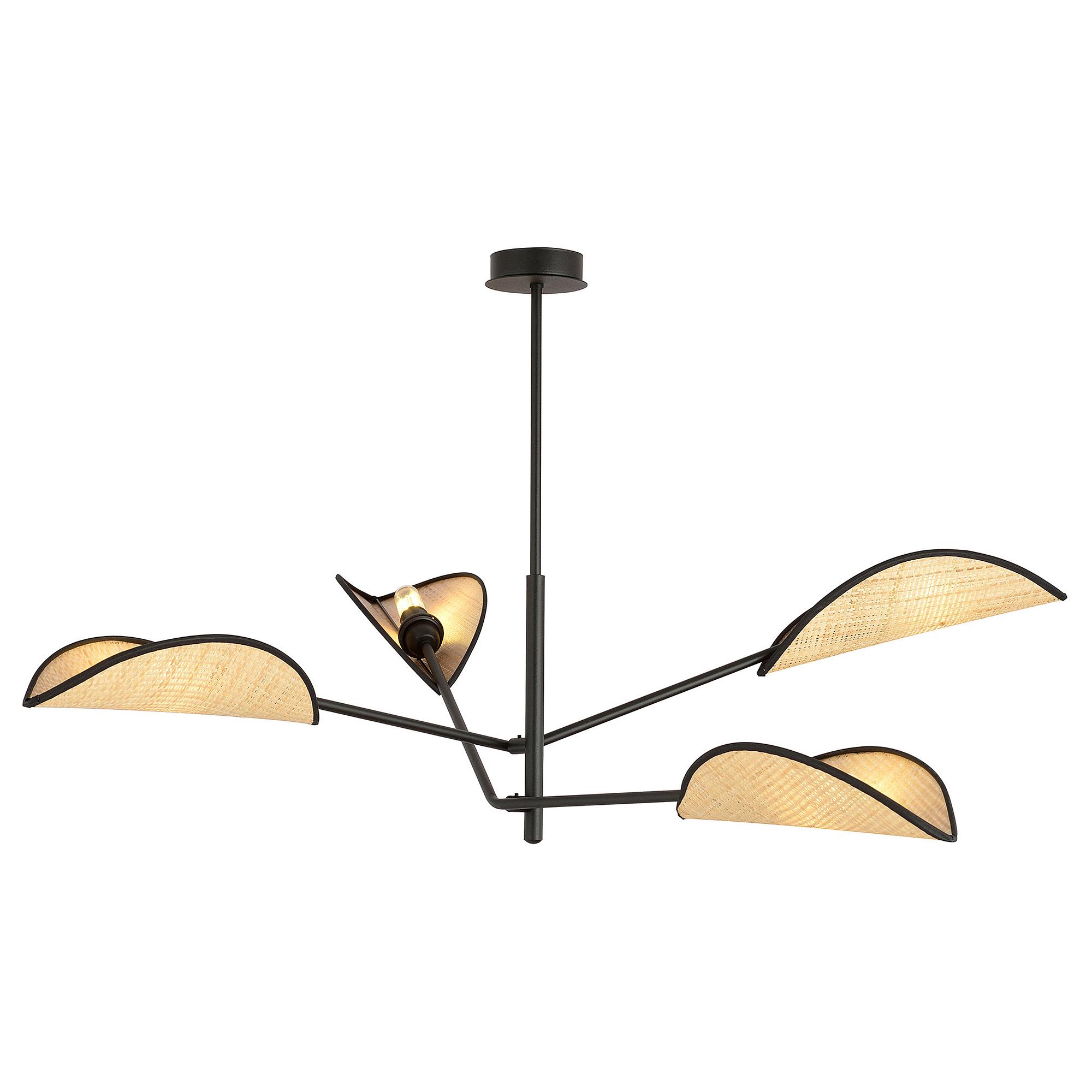 Ceiling light Vene 4-light steel black 3