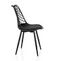 Begio S Shell chair with seat cushion Black 2