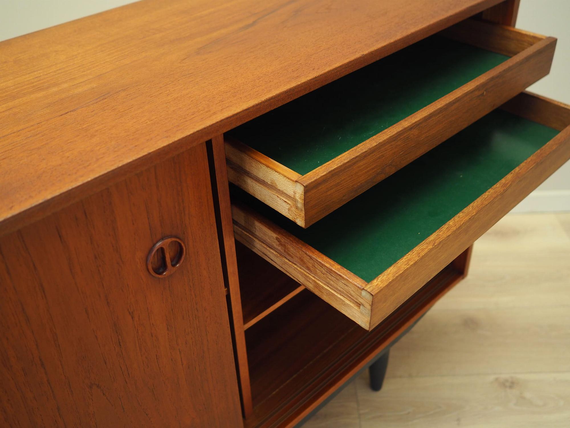 Vintage Sideboard Teakholz Braun 1970er Jahre 11