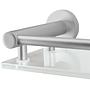 Ablage Apollo Aluminium Glas Silber Milchglas 3