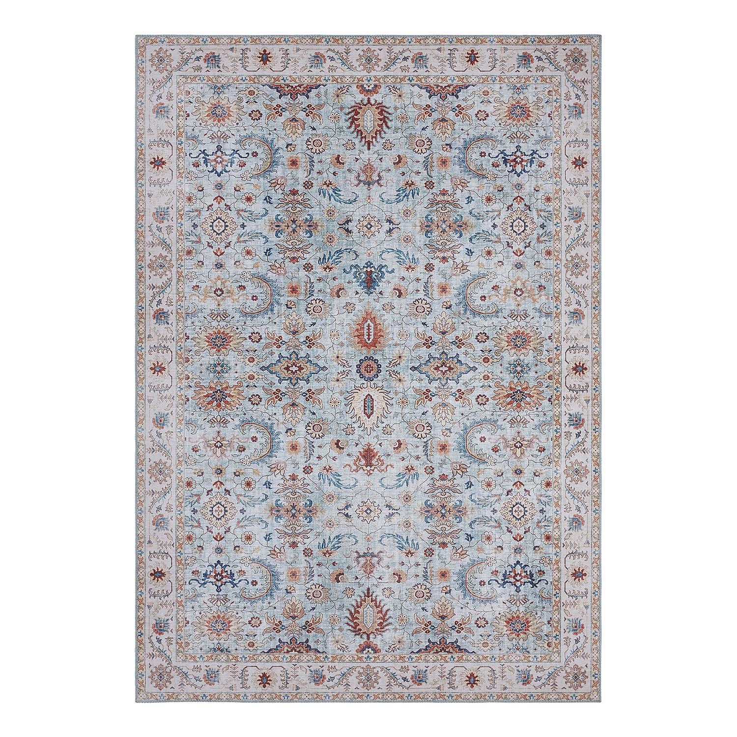 Vivana Kurzflorteppich Webstoff Matt Hellblau 80 x 150 cm 0