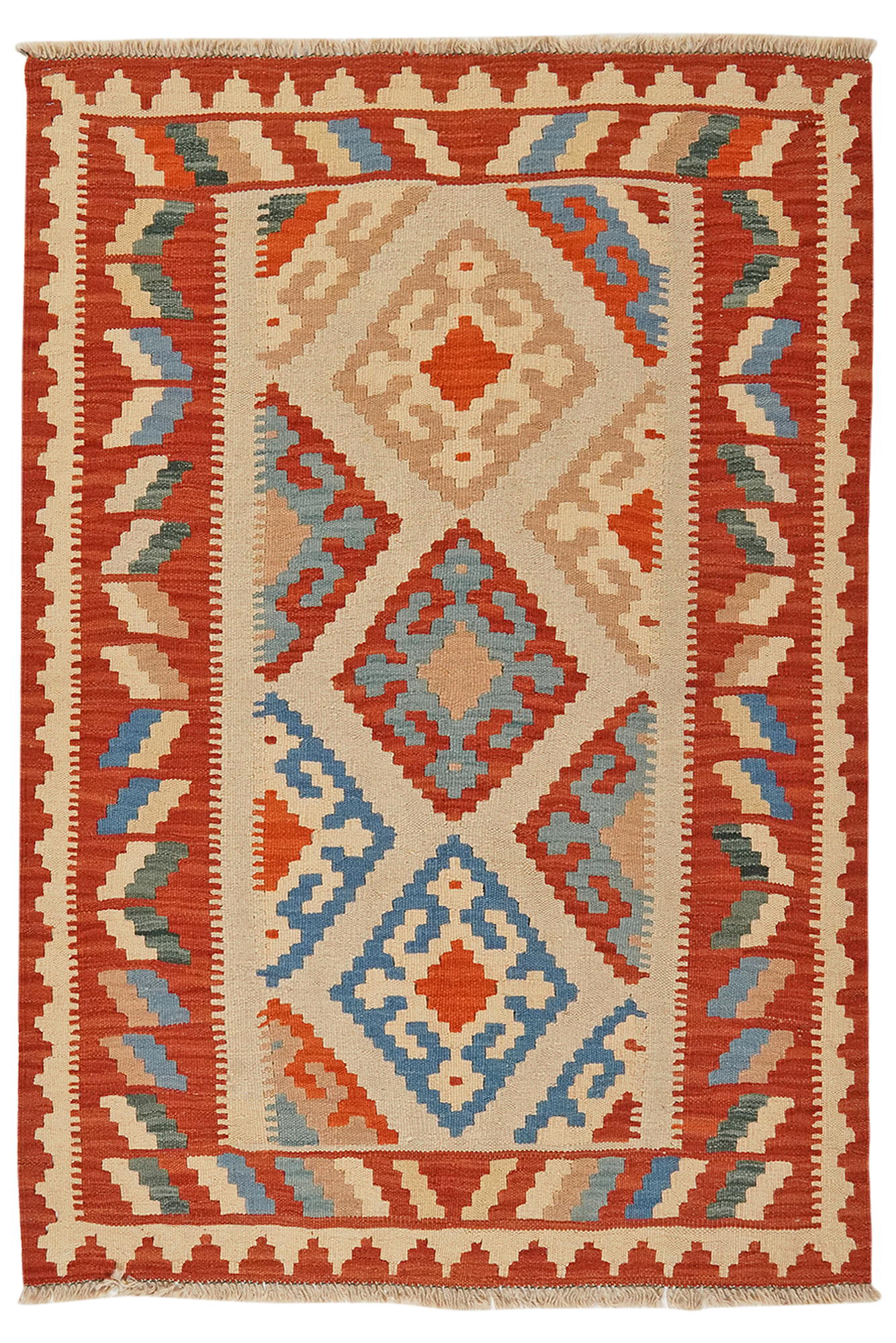 Kilim Gashgai Teppich Mehrfarbig 0