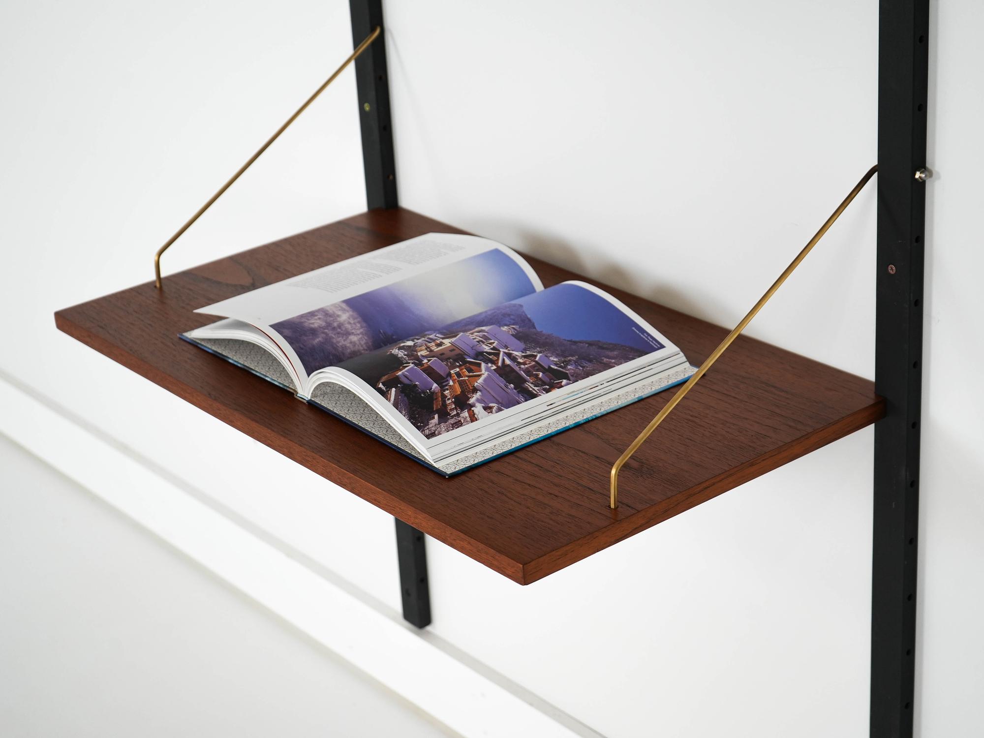 Teak wall unit PS System Brown 1960s 4