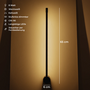2x Minimalistische LED Wandleuchte PERSEIS Small Schwarz 3