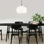 Pendant light 1-light glass metal white 4