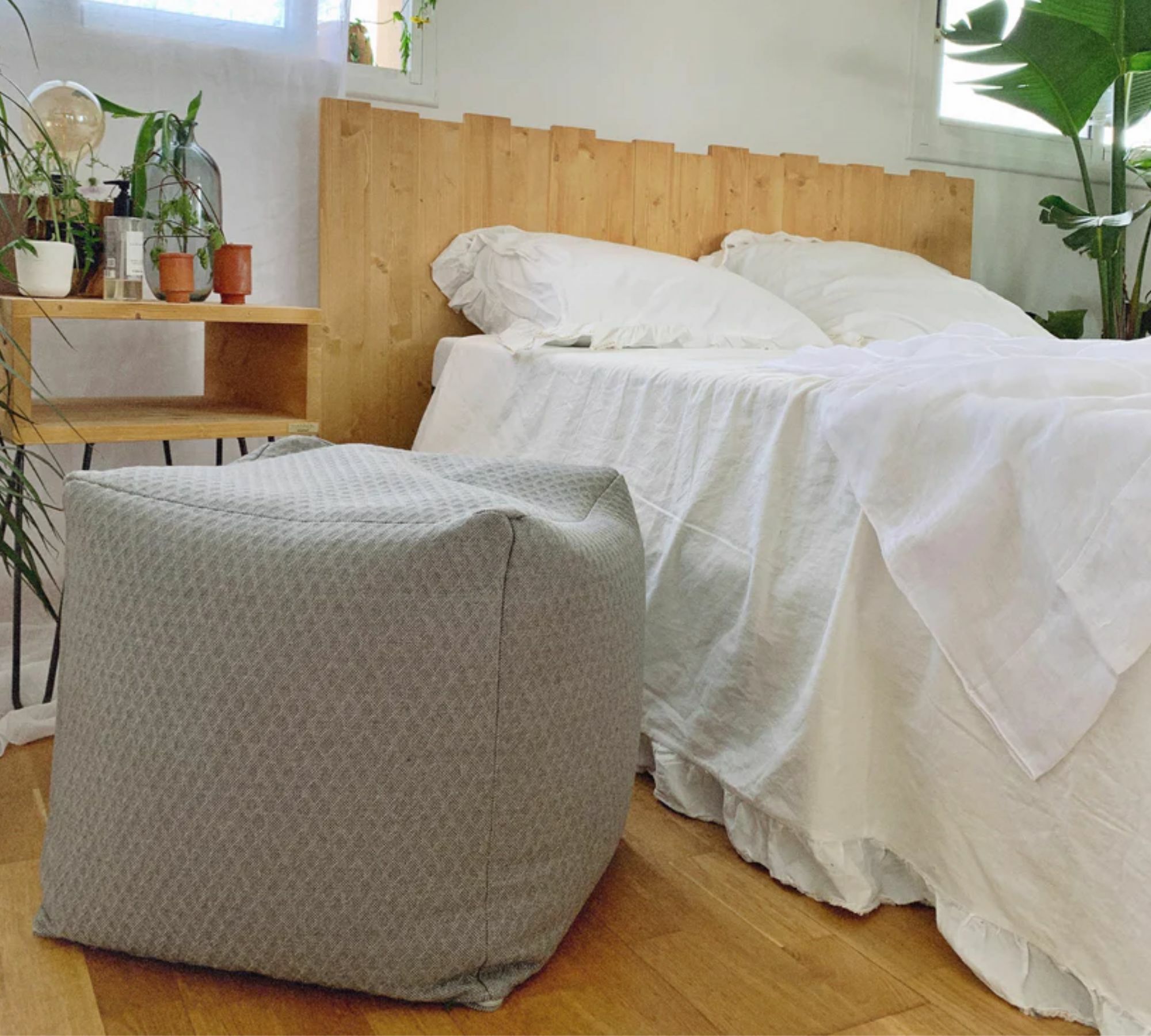 Pantel Pouf Polyester Grau 0