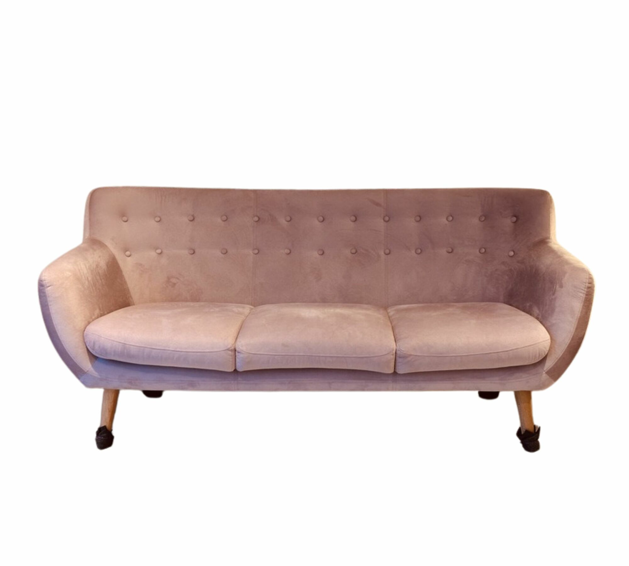 Anne Sofa 3-Sitzer Velour Lux Vintage Rosa 1