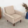 Vintage Stuhl Teakholz Textil Grau 1970er Jahre  4
