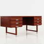 Desk Teak Brown 1970s 2