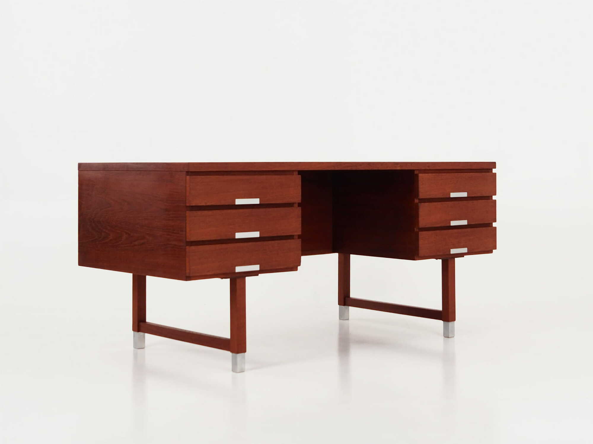 Desk Teak Brown 1970s 2