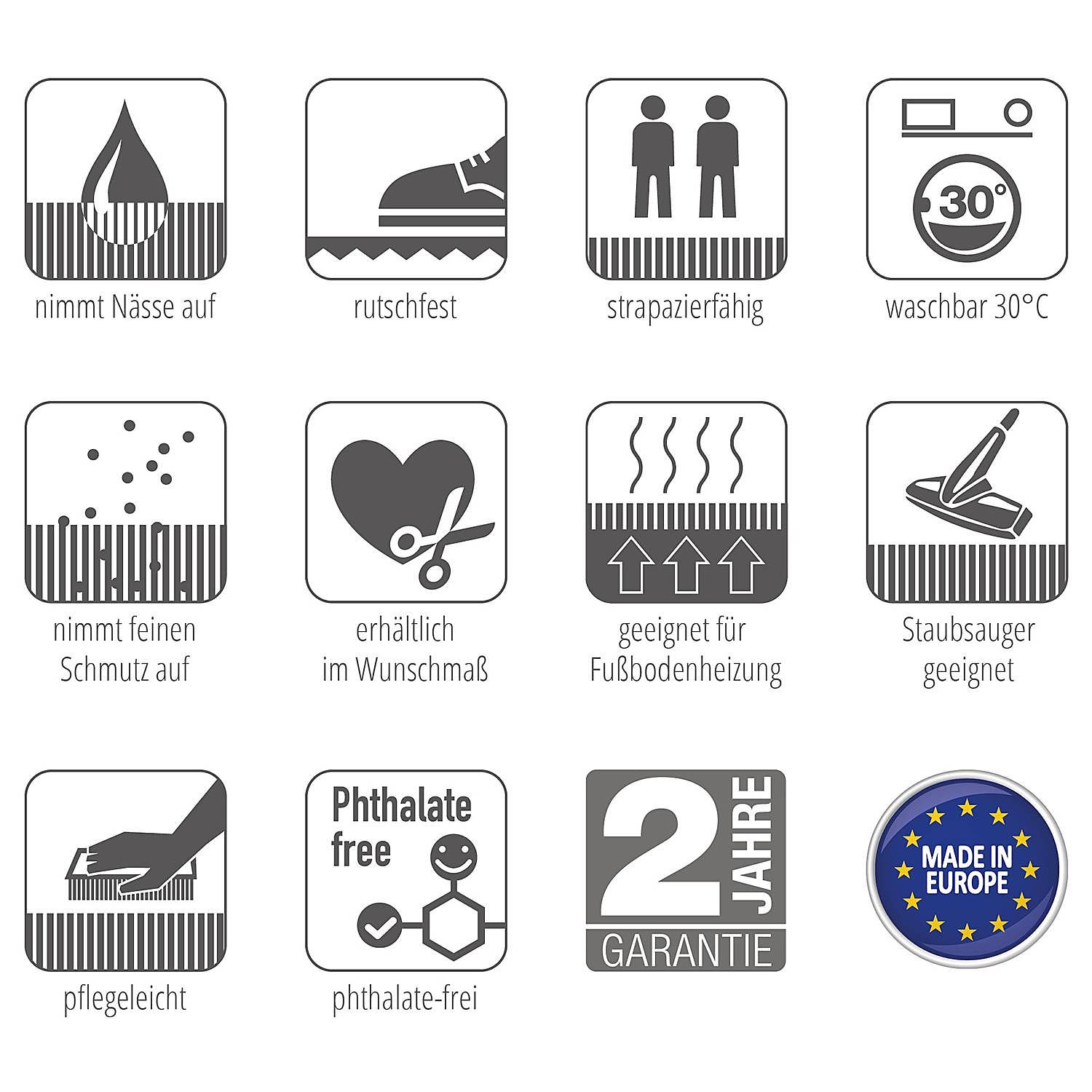 Fußmatte Miami Beige 67 x 150 cm 4