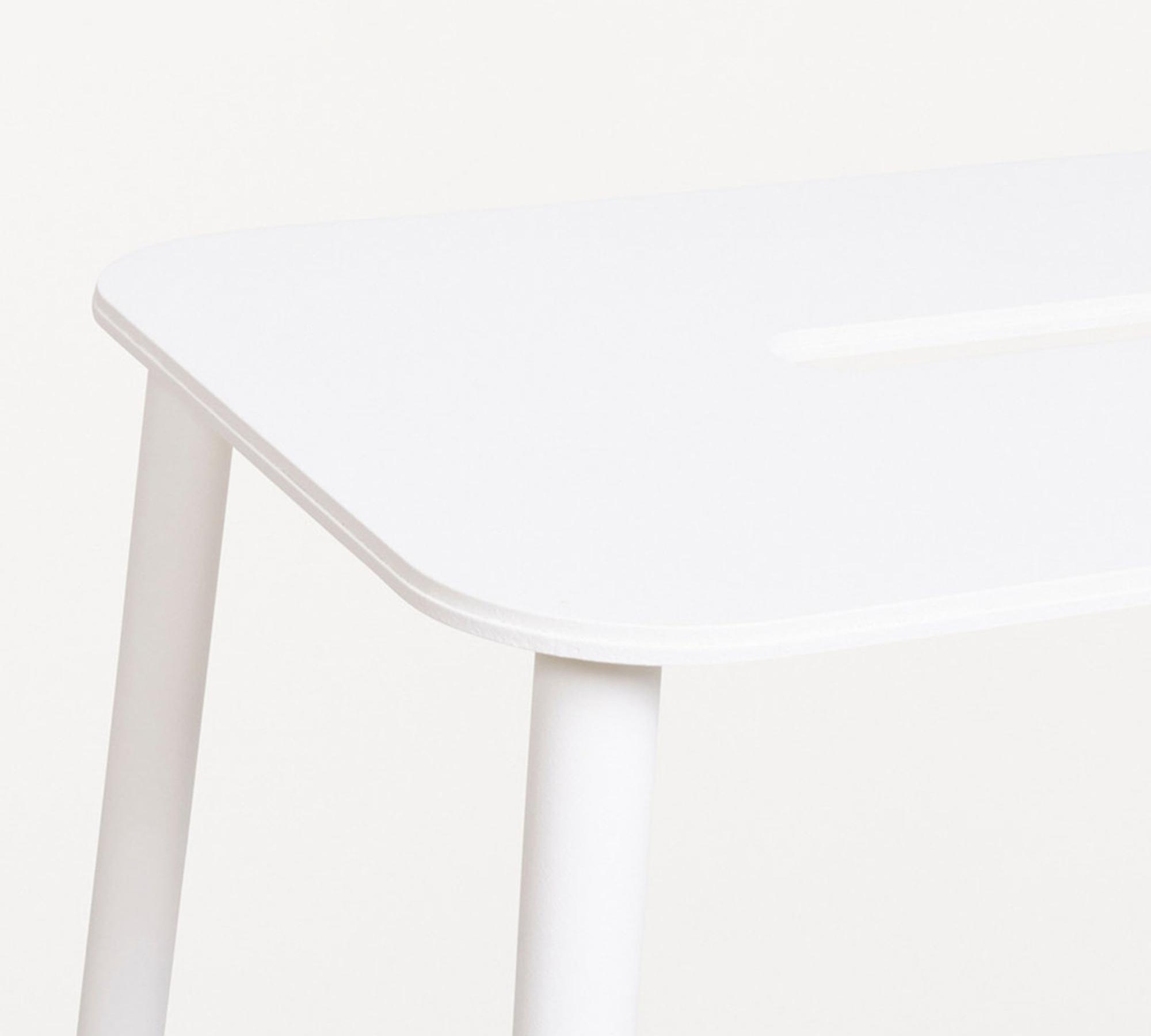 Adam Mono Garden Stool White 1