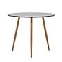 Polar Dining table MDF Dark oak look/Black ø 90cm 0
